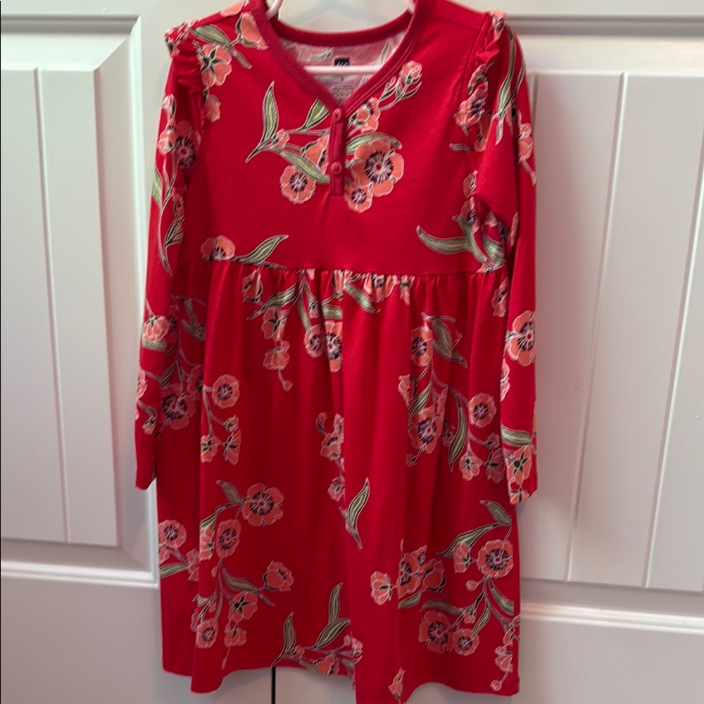Tea Collection Like New Floral Red Kids Dress